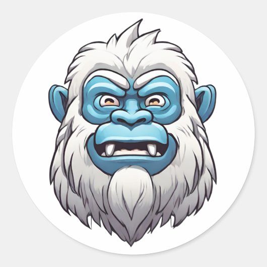 Sticker Rond zen yeti (Devant)