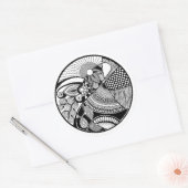 Sticker Rond Zendala Abstraite sur le cercle (Enveloppe)
