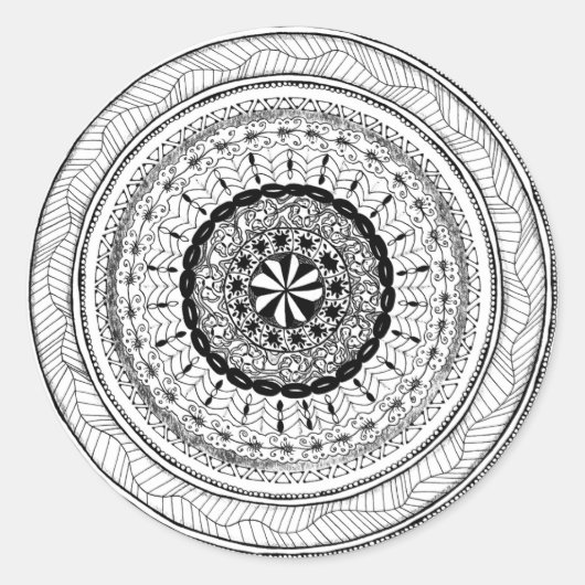 Sticker rond Zendala "Meer" (Devant)