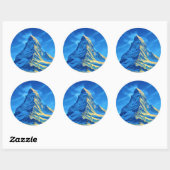 Sticker Rond Zermatt Matterhorn (Feuille)