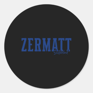 Sticker Rond Zermatt Suisse Alpes suisses Ski alpin Souve