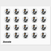 Sticker Rond Zéro Canards Donné - Drôle Cool Conception de Cana (Feuille)
