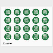 Sticker Rond Zéro chance donnée drôle de Saint-Patrick irlandai (Feuille)