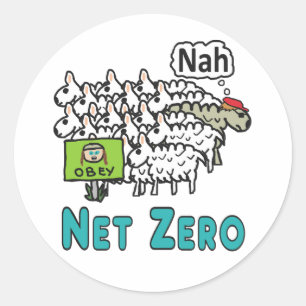 Sticker Rond Zéro net