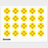 Sticker Rond Zia Vintage (Feuille)