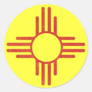 Sticker Rond Zia Vintage