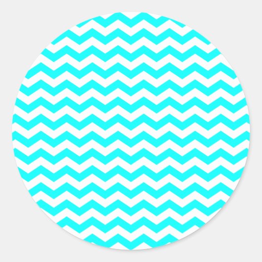 Sticker Rond Zig Zags Blancs (Devant)