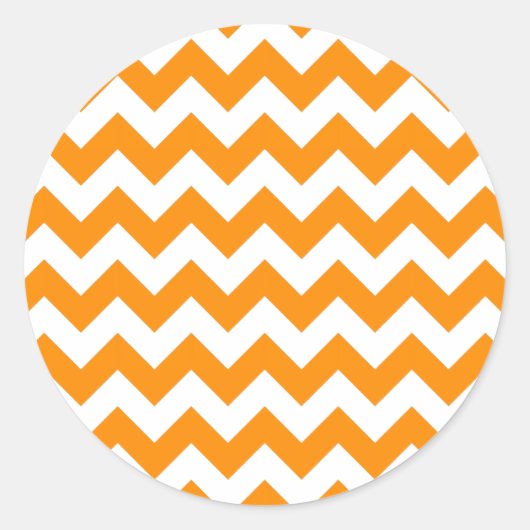 Sticker Rond Zigzag orange foncé (Devant)