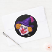 Sticker Rond Zilko le clown Déplaisant | Halloween Fun (Enveloppe)