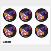 Sticker Rond Zilko le clown Déplaisant | Halloween Fun (Feuille)