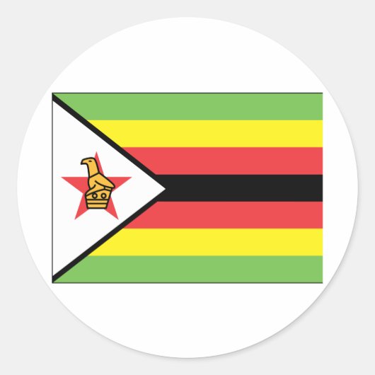 Sticker Rond Zimbabwe (Devant)