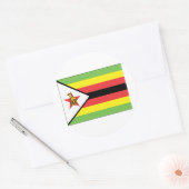 Sticker Rond Zimbabwe (Enveloppe)