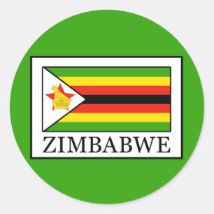 Sticker Rond Zimbabwe