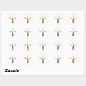 Sticker Rond Zip Zipper (Feuille)