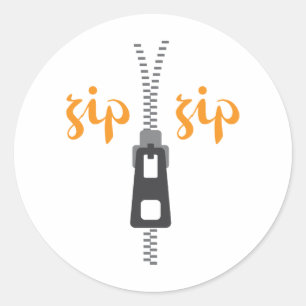 Sticker Rond Zip Zipper