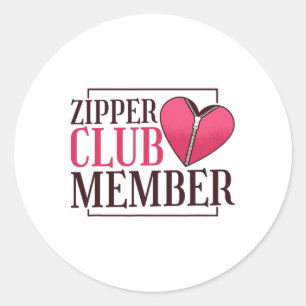 Sticker Rond Zipper Club Membre Sensibilisation aux maladies ca