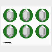 Sticker Rond Zircon (Feuille)
