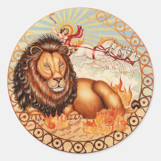 Sticker Rond Zodiac Leo - Customisez-le !