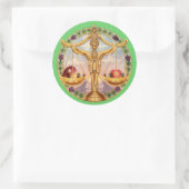 Sticker Rond Zodiac Libra - Customisez-le ! (Sac)