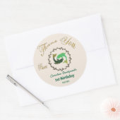 Sticker Rond Zodiac Poissons Embossés Flore Or Foncé (Enveloppe)