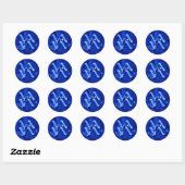 Sticker Rond Zodiac sign Aquarius (Feuille)