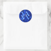Sticker Rond Zodiac sign Aquarius (Sac)