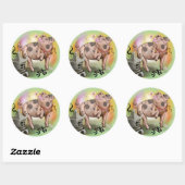 Sticker Rond Zodiaque chinois (Feuille)