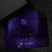 Sticker Rond Zodiaque Gémeaux Pourpre | Horoscope d'Astrologie 