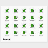 Sticker Rond Zom-B-Flat Drôle Halloween Zombie Musique Pun (Feuille)