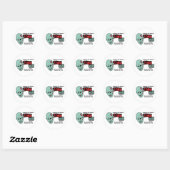 Sticker Rond Zomb Aid Zombies (Feuille)