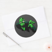Sticker Rond Zombie (Enveloppe)