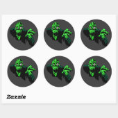 Sticker Rond Zombie (Feuille)