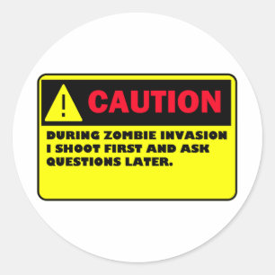 STICKER ROND ZOMBIE