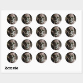 Sticker Rond Zombie (Feuille)