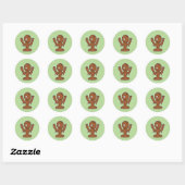 Sticker Rond Zombie de boue japonaise Dorotabo (Feuille)