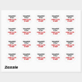 Sticker Rond Zombie du travailleur du fer (Feuille)