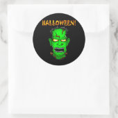 Sticker Rond Zombie Frankenstein (Sac)