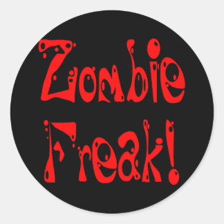 Sticker Rond Zombie Freak # 7