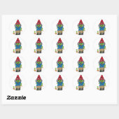 Sticker Rond Zombie Gnome (Feuille)