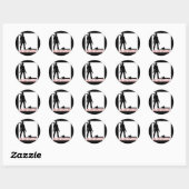 Sticker Rond Zombie-Hunter (Feuille)
