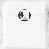 Sticker Rond Zombie-Hunter (Sac)