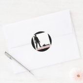 Sticker Rond Zombie-Hunter (Enveloppe)