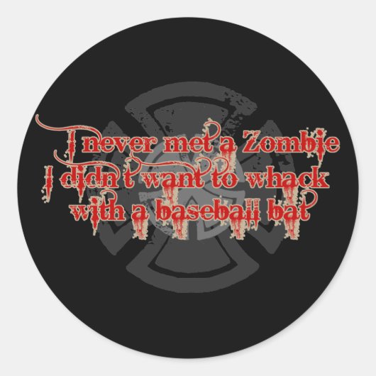 Sticker Rond Zombie Hunter (Devant)