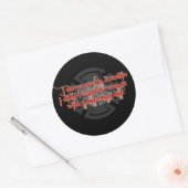 Sticker Rond Zombie Hunter (Enveloppe)