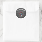 Sticker Rond Zombie Hunter with Blood Splatter Creepy (Sac)