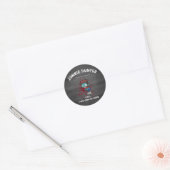 Sticker Rond Zombie Hunter with Blood Splatter Creepy (Enveloppe)
