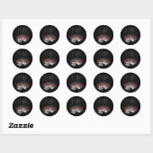 Sticker Rond Zombie : J'Aime Les Cerveaux (Feuille)