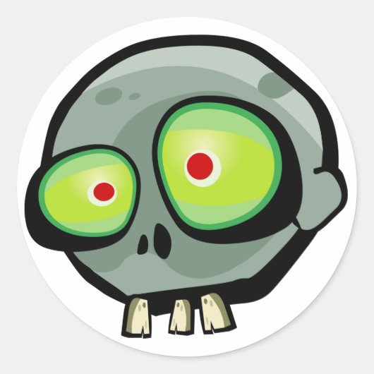 Sticker Rond Zombie Jim (Devant)