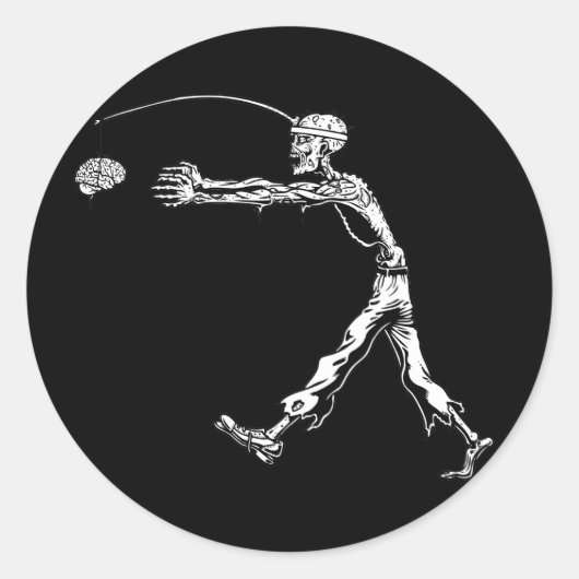 Sticker Rond Zombie perpétuel (Devant)