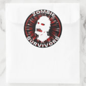 Sticker Rond Zombie Survivors Icon Flair (Sac)